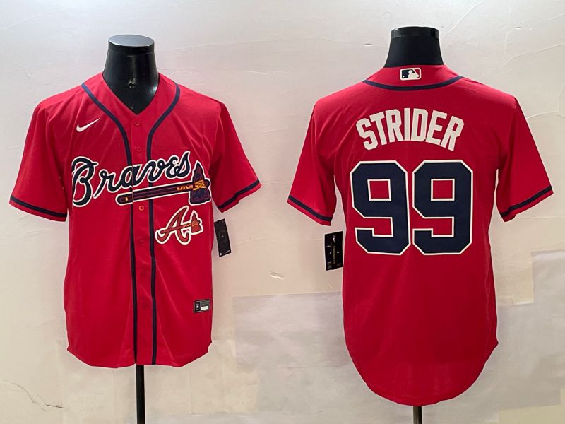 Men Atlanta Braves #99 Strider Red Game 2025 Nike MLB Jersey style 6->baltimore orioles->MLB Jersey